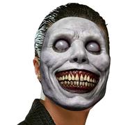 Masque de démon - Masque de diable souriant en latex - Masque effrayant réaliste - Masque d'horreur complet pour Halloween, cosplay, costume, accessoires de fête - Obtenez des masques effrayants de