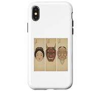 Masque de démon Traditionnel avec Trois Visages d'art Japonais Coque pour iPhone X/XS