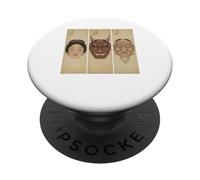 Masque de démon Traditionnel avec Trois Visages d'art Japonais PopSockets PopGrip Adhésif