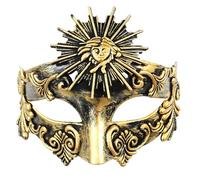 Masque de dieu du soleil romain Steampunk Phantom Masquerade Cosplay Demi-visage en plastique Hommes Femmes Punk Carnaval Halloween Props Masque de danse