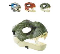Masque de dinosaure à mâchoire mobile pour chien - Masque réaliste en latex pour Noël et Halloween