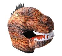 Masque de Dinosaure T-Rex, Masque de Tête Animal Réaliste 15,75 x 14,57 pouces pour Fête d'Anniversaire, Halloween, Carnaval, Spectacle- Brun