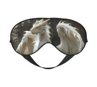 Masque de dragon blanc étrange pour un sommeil profond et une relaxation - Bandeau réglable, doux et respirant pour les voyages, la méditation et plus encore