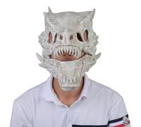 Masque de dragon horreur - Couverture intégrale en latex, costume de mâchoire de squelette | Simulation os crâne pour Halloween, cosplay, dinosaure, décoration de fête, couvre-chef effrayant