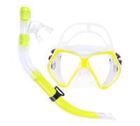 Masque de et tuba pour adulte, 17 cm/6,69 cm/3,54 40 cm/15,75 pouces, anti-fuite, design anti-buée, écran panoramique, verres en verre trempé, pour la natation et la plongée