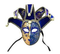 Masque de femmes vénitiennes de hétérochromatique intégral Masque vénitien Pour Carnaval Costume Party (Blue, One Size)