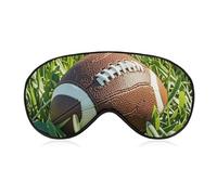 Masque de football marron vert d'herbe pour homme et femme, respirant et réglable, masque de sommeil ultra doux, bandeau de voyage léger pour avion, sieste, sommeil nocturne