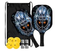 Masque de gardien de but de hockey à faible vibration en carbone avec | ensemble de palas de pickleball pour adultes hommes femmes