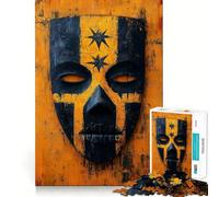 Masque de Guerrier Antique Puzzle de 1000 pièces pour Adolescents Jeu de Stimulation Cognitive Ajustement Parfait Format Compact Idéal pour des Moments de Jeu en Famille (38x26cm)