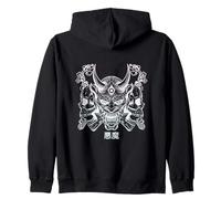 Masque de Guerrier samouraï, Masque Hannya Oni/Japon Anime Sweat à Capuche
