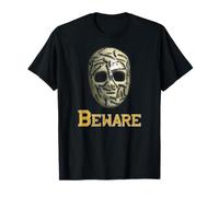 Masque de hockey classique des années 70 Boston Cheevers Stitches Beware Game T-Shirt