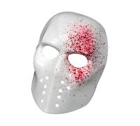 Masque de hockey d'horreur - Costume effrayant unisexe pour fête costumée | Masque facial réglable pour Halloween | Accessoire de mode effrayant et amusant pour adultes et adolescents lors de fêtes et