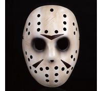 Masque de hockey Freddy vs Jason en résine pour Halloween, fête de danse, accessoires de masque (blanc)