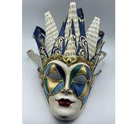 Masque de joker bleu fait à la main pour femme - comme le boris brejcha