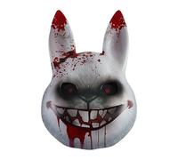 Masque de lapin effrayant - Masque en PVC - Pour Halloween, fête de carnaval, cosplay, fou pour adultes - Monstre de lapin, festival, fête - Pour fêtes