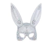 Masque De Lapin En Argent Fever Sexy Accessoire De Costume D'Halloween