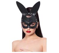 Masque De Lapin En Cuir Synthétique Pour Halloween Festival Disco Avec Clous