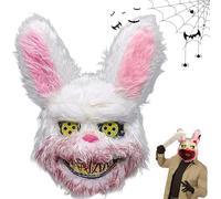 Masque De Lapin Sanglant Effrayant Lapin Masque Ma-sque De Horreur De Lapin Halloween Lapin Halloween Mas-que La-pin Hal-loween Sanglant Mas-que De La-pin Pour Hal-loween Carnaval Cosplay Mascarade