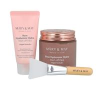 Masque de lavage hydratant végétalien à l'acide hyaluronique - Coffret cadeau, masque d'argile et pinceau