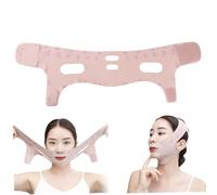 Masque de levage à double menton élastique doux en V avec sangle de menton respirante et raffermissement la peau, masque sommeil réutilisable pour hommes et femmes, style normal