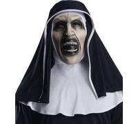 Masque de licence de nonne d'horreur The Nun pour adultes noir et blanc