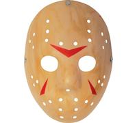 Masque de licence Jason pour adultes Vendredi 13 brun clair-rouge