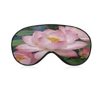 Masque de lotus transparent avec sangle réglable, doux, respirant, pour la maison, le bureau, les voyages, l'avion, bloquant la lumière, confortable pour homme et femme