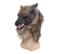Masque de loup, accessoire de farce pour Halloween, cosplay, petit, noir