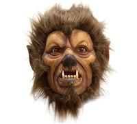 Masque de Loup-Garou Halloween Horreur Tête entière Masques de Loup à Fourrure avec Cheveux Effrayant Pleine Lune Masques d'animaux en Latex -Garou pour fête Cosplay, farces, carnavals.