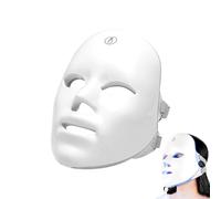 Masque de lumière rouge pour visage, masque de visage de lumière rouge 7-1 couleurs, masque portable rechargeable à lumière rouge LED, couverture faciale pour une peau rayonnante et jeune