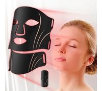 Masque de Luminothérapie pour Le Visage et Le Cou, Masque Visage LED Flexible en Silicone, Masques Haute Énergie avec Lumière 7 Couleurs Pour Les Soins de la Peau