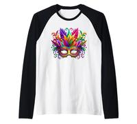 Masque de Mardi Gras coloré Amusant Manche Raglan