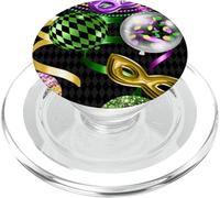 Masque de Mardi Gras Perles Carnaval Party Art PopSockets PopGrip pour MagSafe