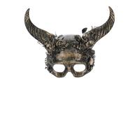 Masque De Mascarade Doré Avec Cornes Pour Adultes Halloween Costume De Diable