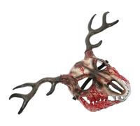 Masque de mascarade en forme de cerf, accessoire de costume, tête d'animal réaliste et vivante pour