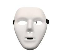 Masque de Mascarade en Plastique épais uni, Masque de Clown de Costume d'halloween, Masque de Cosplay de Mascarade Anonyme de Hacker,A-1,7.5X6.8in