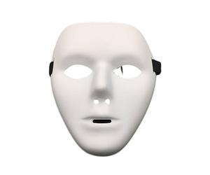 Masque de Mascarade en Plastique épais uni, Masque de Clown de Costume d'halloween, Masque de Cosplay de Mascarade Anonyme de Hacker,A-1,7.5X6.8in