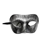 Masque de mascarade for femmes et hommes, 4 pièces, motif rétro, masques couleur unie, Costume Mardi Gras, fête d'anniversaire, mariage Pour Masquerades(Black Silver)