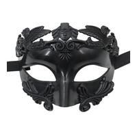 Masque de mascarade - Masque de festival de 11,9 cm - Masque de costume romain vintage classique avec détails brodés - Carnaval décoratif pour homme, jeux de rôle de scène, événements historiques