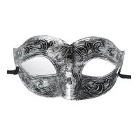 Masque De Mascarade Masque de mascarade Vintage Prince, demi-masque en cuivre Antique, masques couronne rétro, décoration fête for femmes, 4 pièces(Silver style 14)