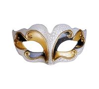 Masque de mascarade pour femmes et hommes, masque vénitien à carreaux de style vintage pour la fête de Mardi Gras (D)