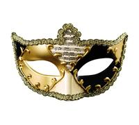 Masque de mascarade pour femmes et hommes, masque vénitien à carreaux de style vintage pour la fête de Mardi Gras (J)