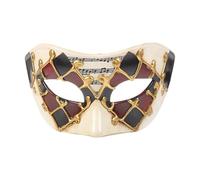 Masque de mascarade pour femmes et hommes, masque vénitien à carreaux de style vintage pour la fête de Mardi Gras (I)