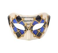 Masque de mascarade pour femmes et hommes, masque vénitien à carreaux de style vintage pour la fête de Mardi Gras (H)