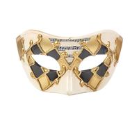 Masque de mascarade pour femmes et hommes, masque vénitien à carreaux de style vintage pour la fête de Mardi Gras (G)