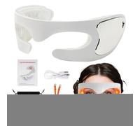 Masque de massage des yeux rechargeable - relaxant des yeux électriques, coussinets chauffants | Fonction de compression d'air intelligente, traitement de micro-vibration, port de charge USB sans