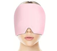 Masque de massage en gel pour tête froide et chaude - Outil de soins de santé (rose)