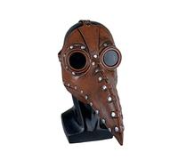 Masque de Médecins de la Peste, Couverture de Visage de Bec D'Halloween | Costume de Gaz Steampunk à Bec D'oiseau Noir, Couverture Faciale Steampunk en Latex pour Fête D'halloween, Costume de