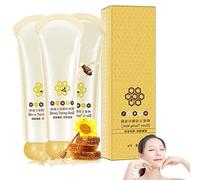 Masque de miel,Masque de visage au miel,Masque de déchirure du miel Masque de peluche Contrôle de l'huile Dissolvant Masquez les pores propres à la peau morte,Masque de miel pour le visage (3 PCS)