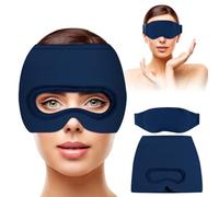Masque de migraine 3 en 1 amovible, réutilisable, casquette de soulagement, masque rafraîchissant bleu marine